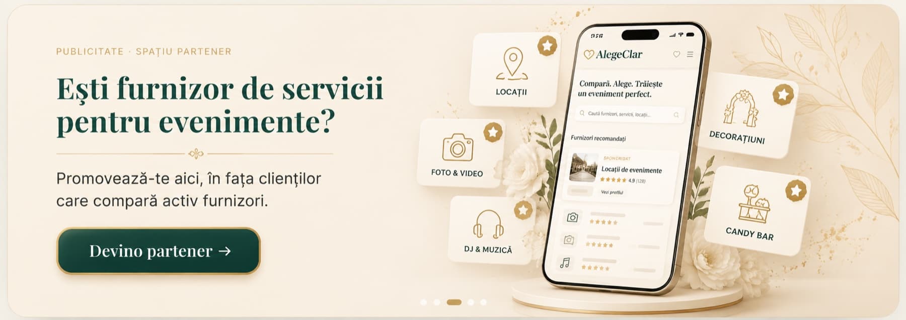 AlegeClar — compară furnizori de servicii pentru evenimente